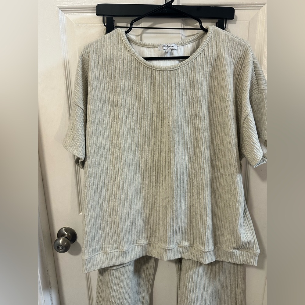 Polagram Ribbed Top in Cream